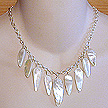DKC ~ MOP Shard Necklace on Sterling Chain
